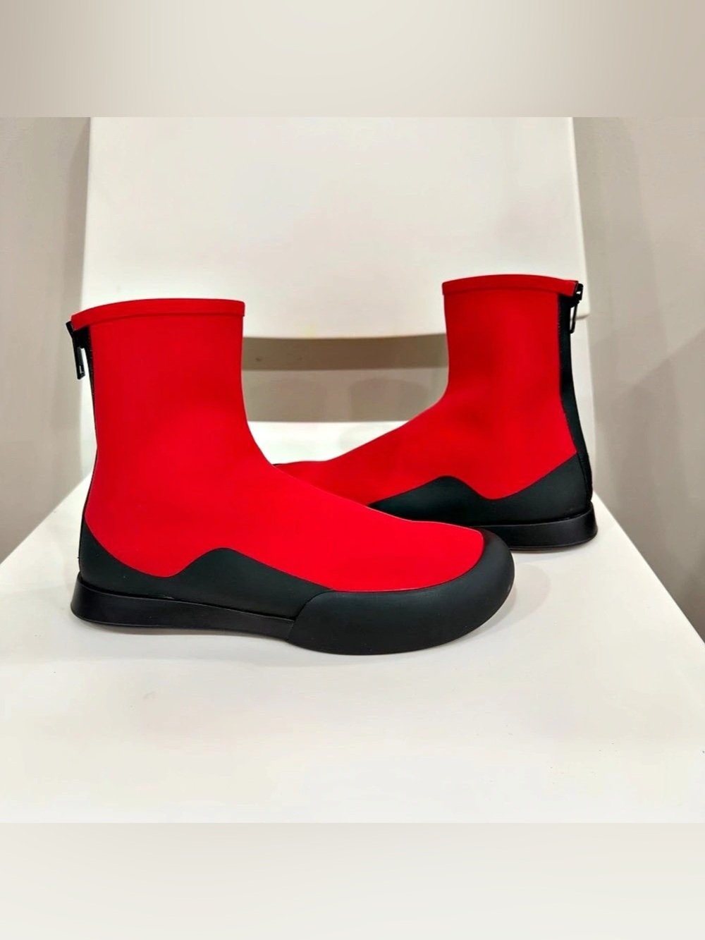 The Row Red & Black Ankle Boots EU 37.5 Like New